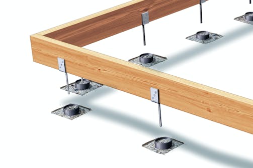 Isoleret skur på punktfundament